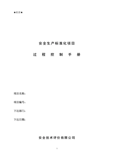 安全技术评价有限公司安全生产标准化过程控制手册.docx