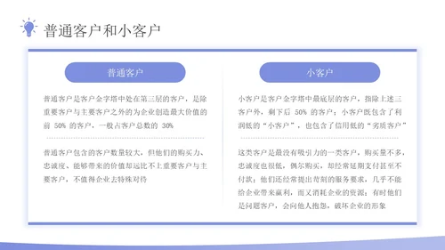 蓝色插画风客户分级管理企业员工培训PPT课件