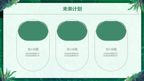 绿色小清新述职报告通用PPT模板