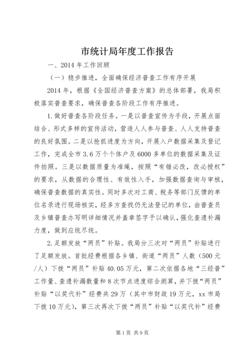 市统计局年度工作报告.docx