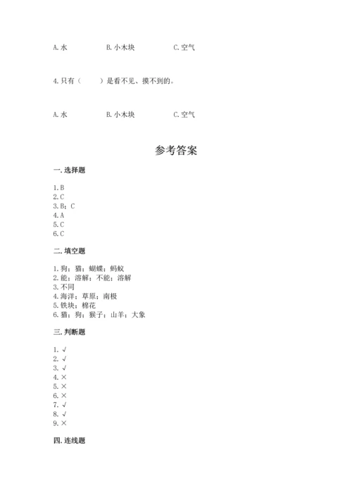 教科版一年级下册科学期末测试卷精品【全优】.docx