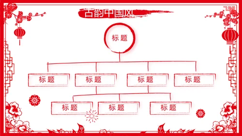 剪纸风新年计划年年终总结PPT