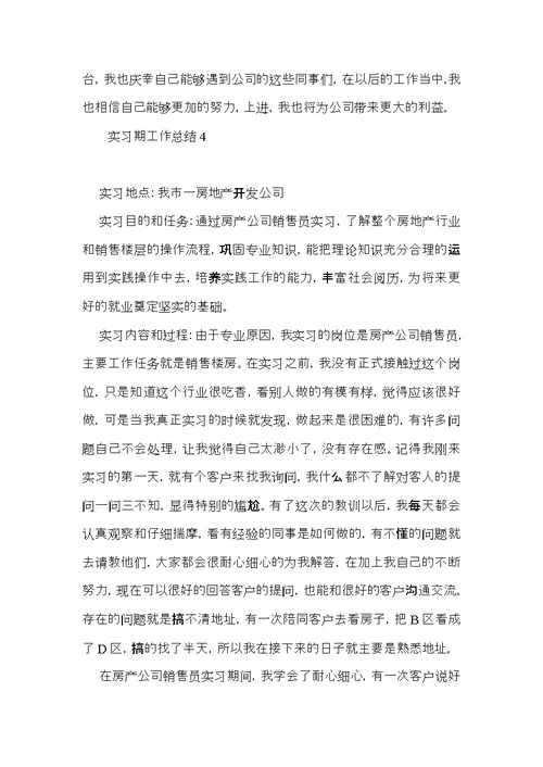 实习期工作总结 (5)