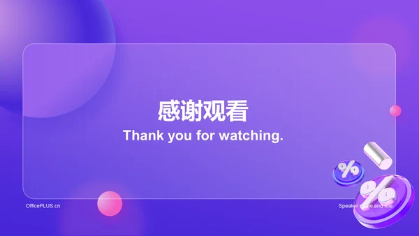紫色创意毛玻璃电商工作总结PPT