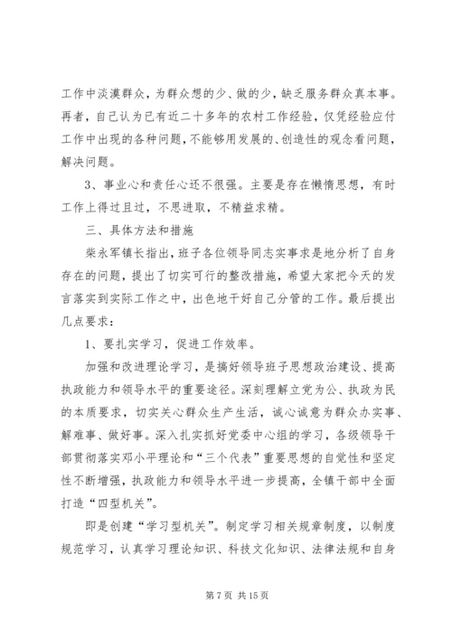 民主生活会召开情况汇报.docx