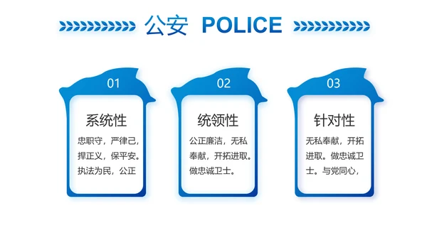 蓝色大气交警执勤执法PPT动态模板
