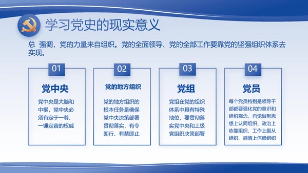 蓝色大气党支部党建述职报告动态PPT