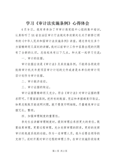 学习《审计法实施条例》心得体会.docx