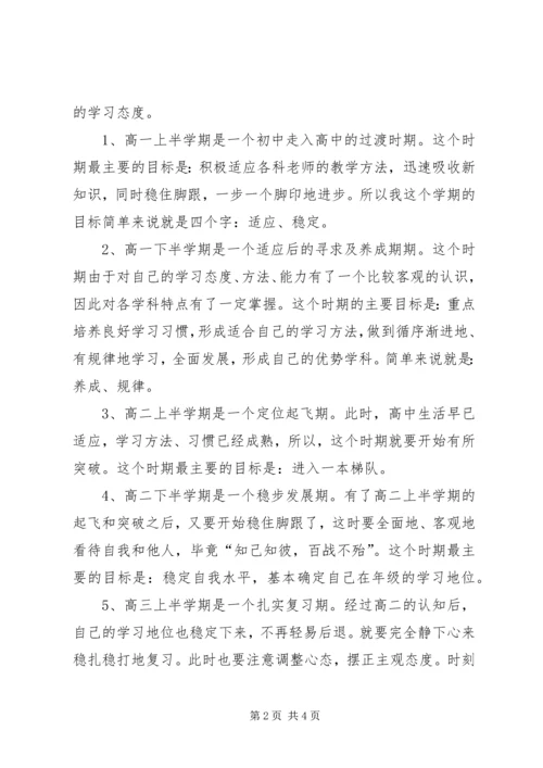 有关高中的学习计划范文.docx