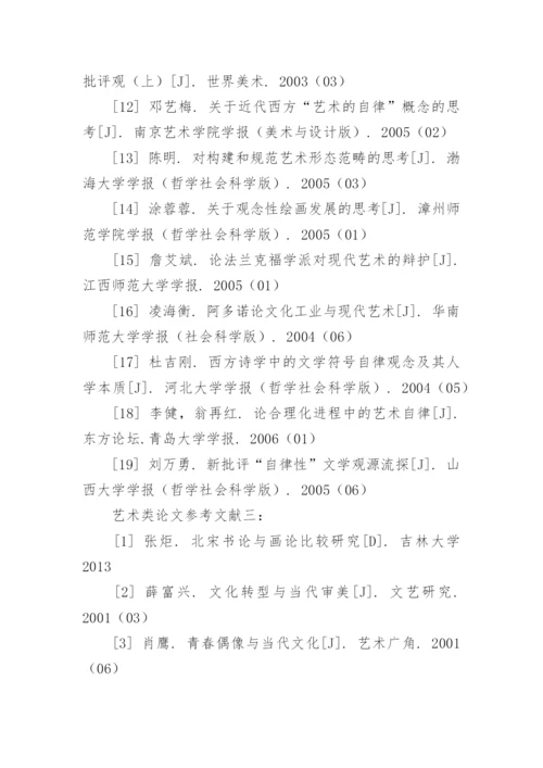 艺术类论文参考文献.docx