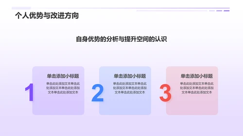 紫色3D风实习期转正述职报告PPT模板