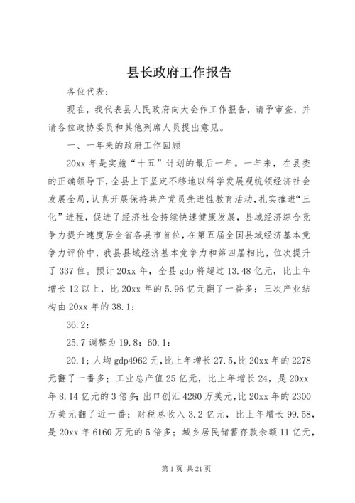 县长政府工作报告 (2).docx