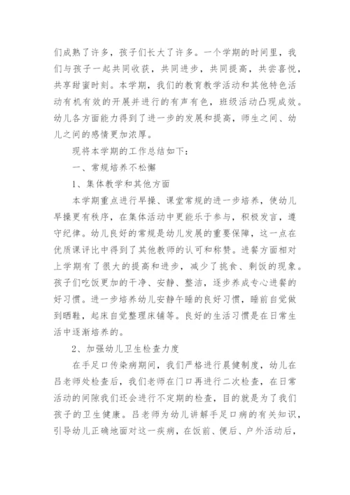 小班第二学期教师个人工作总结.docx