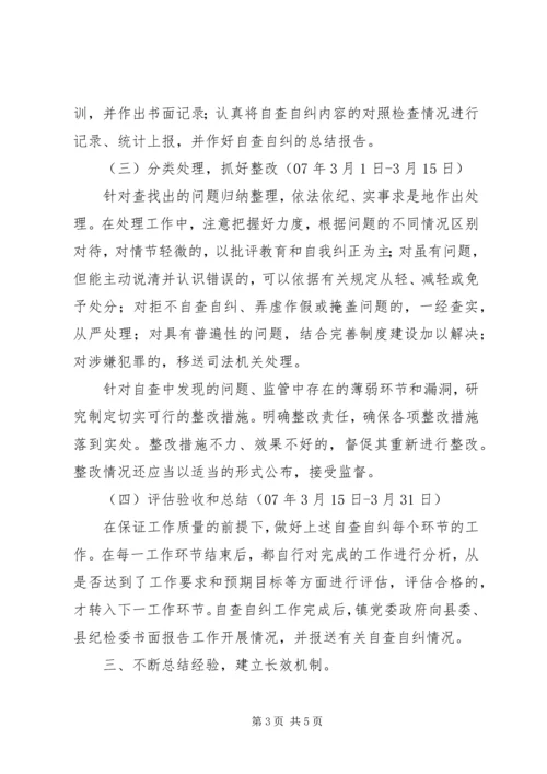 镇开展不正当交易行为自查自纠实施方案.docx