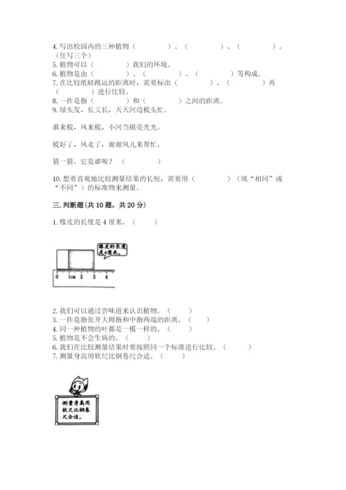 教科版一年级上册科学期末测试卷及答案【最新】.docx