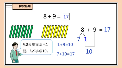 【课堂无忧】人教版一年级上册-5.3 8、7、6加几（二）（课件）