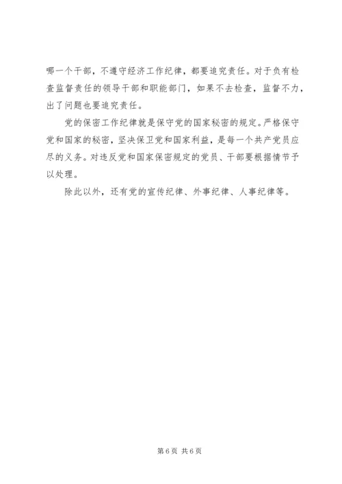 党的纪律的主要内容.docx