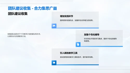 教学月报总结展望PPT模板