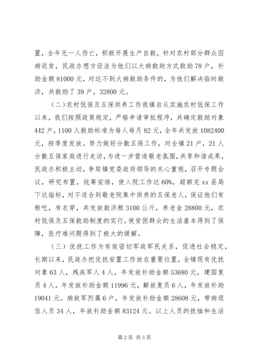 乡镇年度民政办工作总结.docx