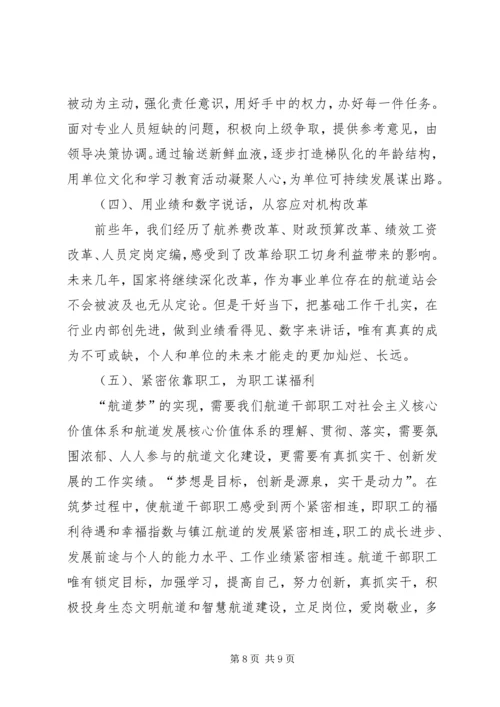 微型党课航道梦,指引航道站前行的航标灯.docx
