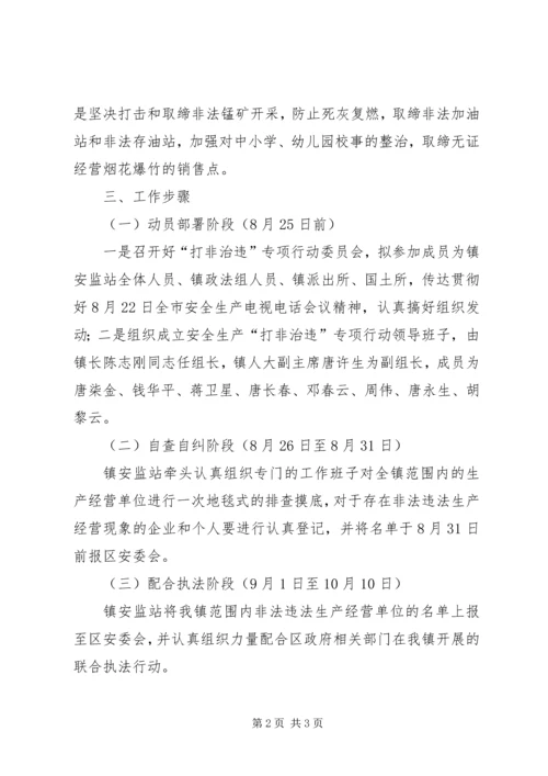 镇安全生产“打非治违”专项行动实施方案1 (5).docx