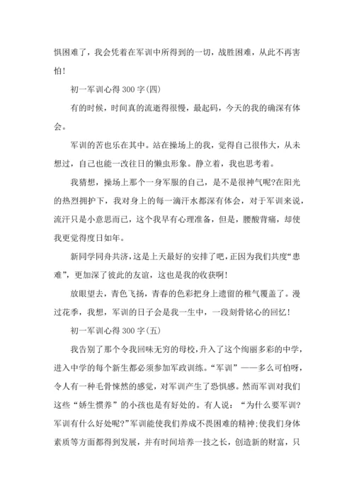 初一军训心得300字,初一军训心得体会300字.docx