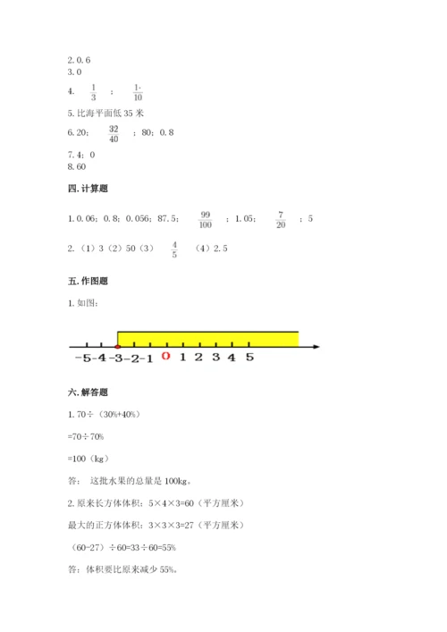 六年级下册数学期末测试卷含答案ab卷.docx