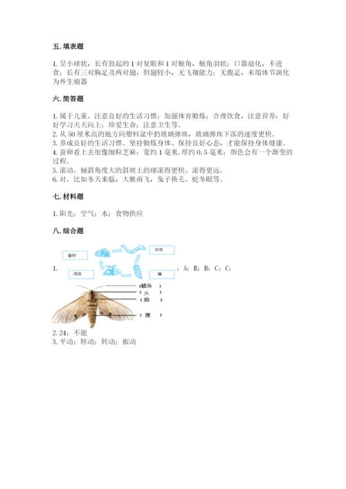 教科版小学科学三年级下册 期末测试卷（含答案）.docx