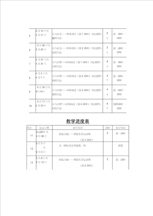 浙美版初中七年级下册美术教案备课本全册