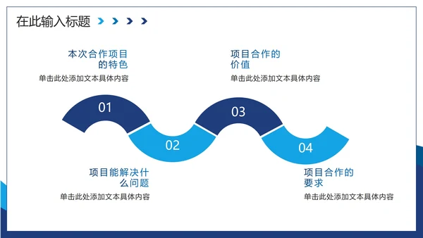 蓝色渐变实景会议服务流程主题PPT模板