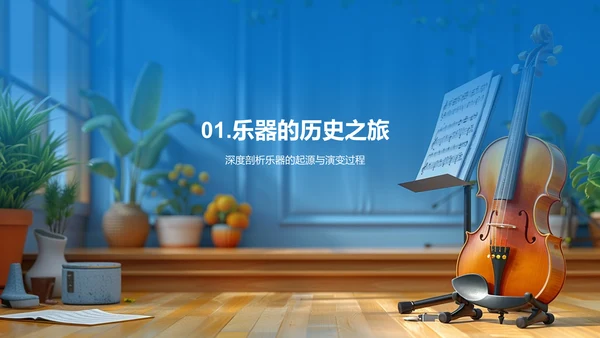 音乐乐器探索PPT模板