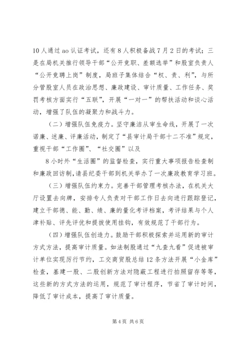 县审计局工作汇报 (2).docx