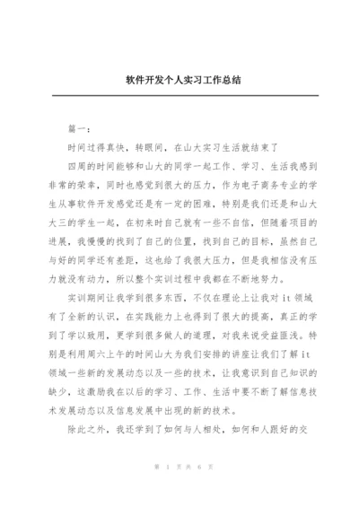 软件开发个人实习工作总结.docx