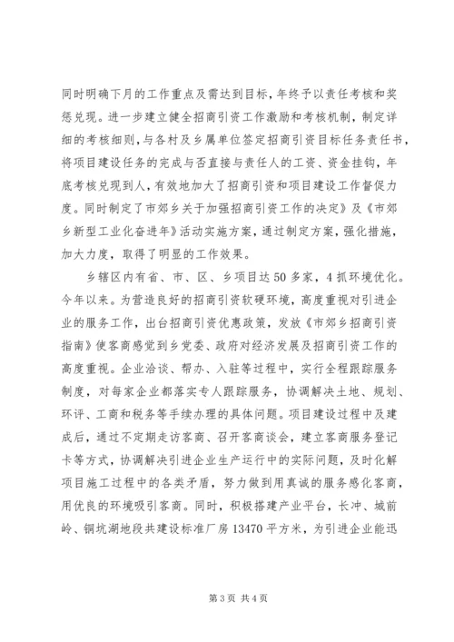 乡镇招商引资述职小结.docx