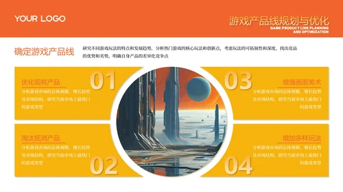橙色游戏公司商务风年度工作计划PPT模板