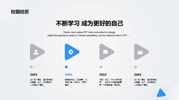 白色互联网行业个人简历PPT案例