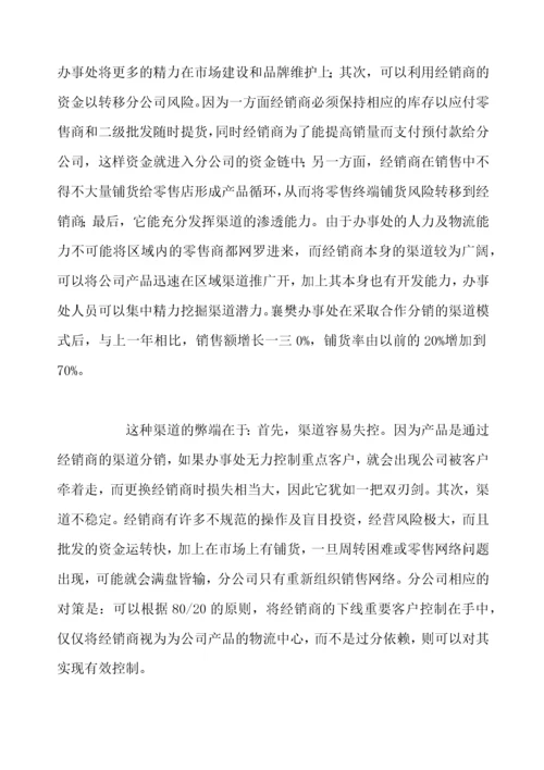 某某分公司营销渠道运营模式案例.docx