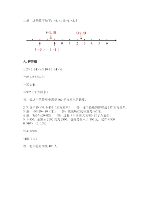 剑川县六年级下册数学期末测试卷精编.docx