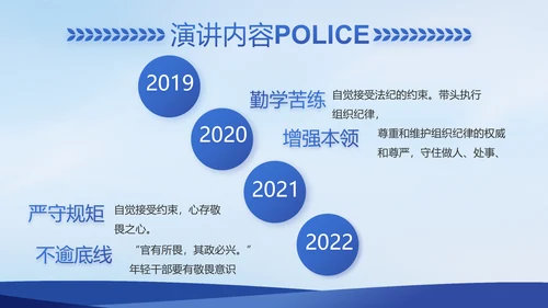 蓝色大气警察公安案件汇报PPT