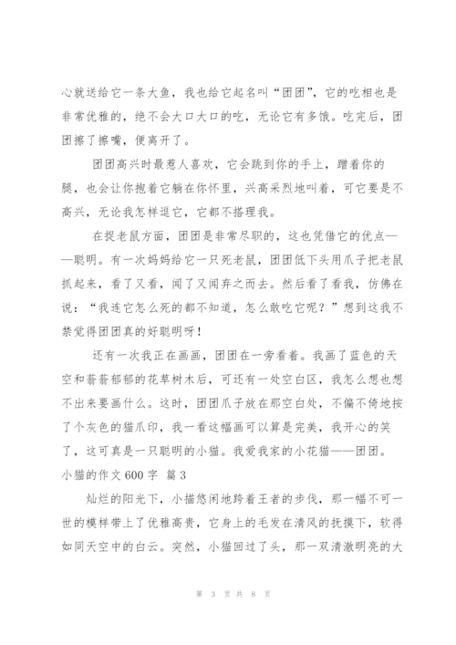 小猫的作文600字五篇.docx
