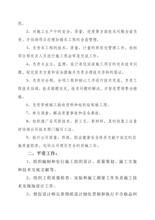 优质建筑工地岗位基本职责及日常分工.docx