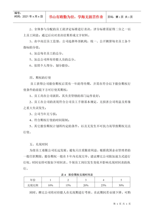 摩比公司股权分配设计方案.docx