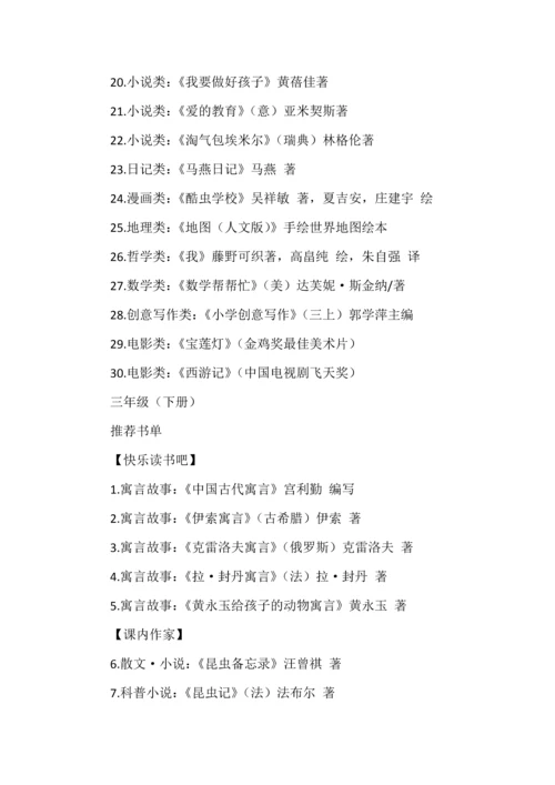 小学1-6年级必读书目推荐.docx