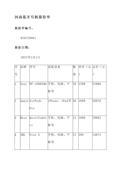 河南生产蓝牙耳机报价单