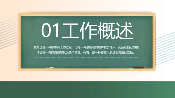 黑板风学校教学工作汇报PPT动态