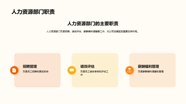 橙色插画人力资源行政年终总结PPT模板