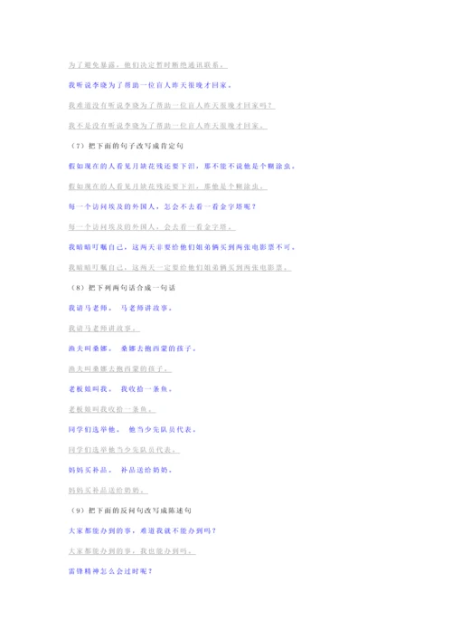 2023年小升初语文专项复习句子精编习题.docx