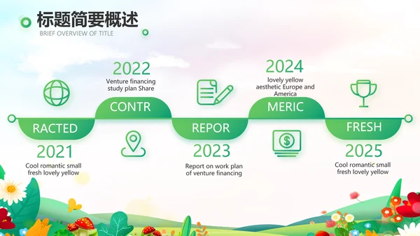 唯美小清新春暖花开春季旅游相册PPT