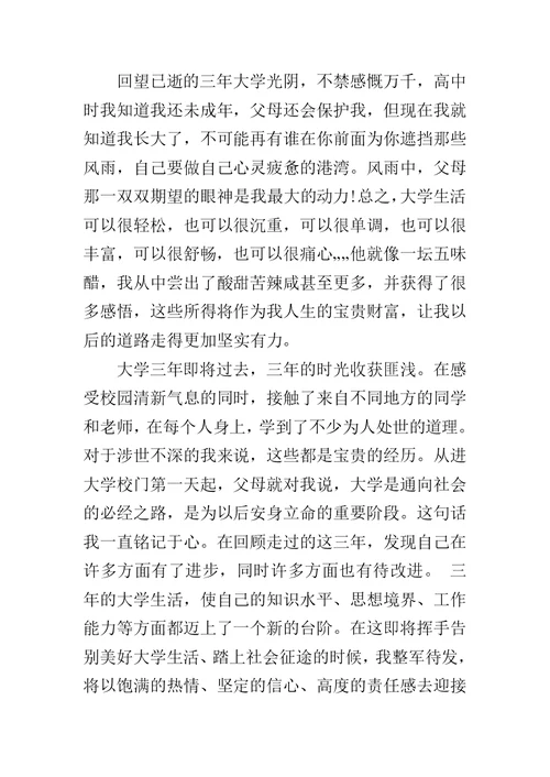 个人总结大三