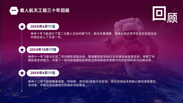 渐变大气中国载人航天三十年424中国航天日载人航天精神PP